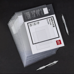 deli | Thick Hard and Soft Transparent Protective Document Sleeve A4 A3 Size