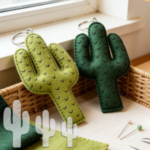 YOMDID 3pcs Cactus Sewing Template DIY Transparent PET Template Creative Plant Decoration Template Positioning Tool Exclusively