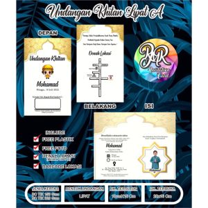 50 Pcs Undangan Khitanan lipat (A)