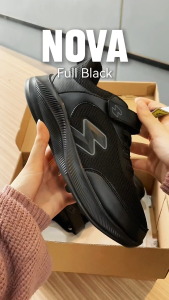 STUVW Nova Blaze - Sepatu Sneakers Sekolah Anak Hitam