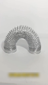 Premium Adjustable Aluminum Foil Air Duct Hose for Kitchen Range Hood Bathroom Office Factory Ventilation System – Flexible Telescopic Vent Pipe Thickened Anti-Smoke Heat Resistant Exhaust Tube Easy Installation 1.5–3M Silver