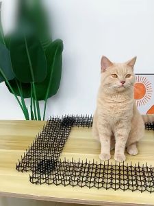 5pcs 13*49cm Cat Scat Mat Anti Cat Plastic Prickle Strip Cat Repellent Spike Pad