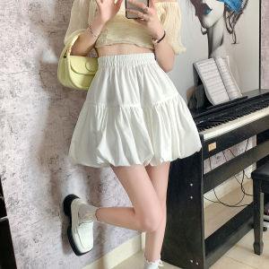 Váy Tutu lưng cao dành cho nữ Thiết kế chữ A mùa hè với các yếu tố chắp vá màu trơn Chiều dài ngắn Quần áo làm việc Phong cách