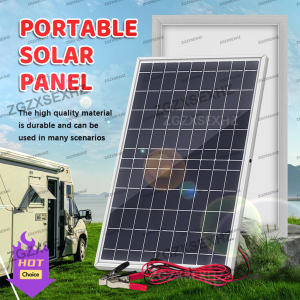 300W 12V Solar Panel Kit with 10A-100A Controller USB Port Portable Solar Battery Charger Suitable for Outdoor Camping Mobile RV