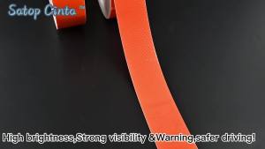 5CM Màu Cam Cao Cấp Phản Quang Xe Đạp Miếng Dán Tự Dính Màng PVC Cho Ô Tô Xe Máy Bánh Xe Đạp Xe An Toàn Decal 10M Cuộn