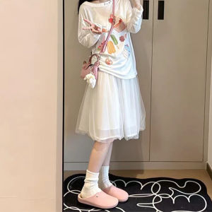 LANMENGYA | Pleated A-line Organza Skirt for Petite Slim