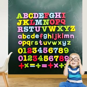 แม่เหล็กติดตู้เย็น ตัวอักษร ตัวเลข ภาษาอังกฤษ ABC 123 ของเล่นเสริมพัฒนาการเด็กก่อนวัยเรียน ตัวพิมพ์ใหญ่ ตัวพิมพ์เล็ก คณิตศาสตร์