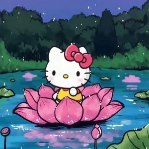 TOPTOY | Adult Jigsaw Puzzle 1000 Pieces Puzzle Sanrio Hello Kitty Pattern Paper Puzzle Decorative Painting Exercise Brain Thinking