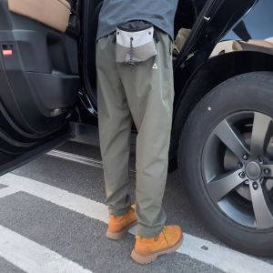 Quần Tây Công Sở Nam Mùa Hè Màu Xanh Quân Đội Có Ghi Chú Tam Giác Chống Thấm Nước Leo Núi Quần Dài Thường Ngày Cho Nam