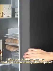 Egg Automatic Roller Container Slide With Lid Food Storage Fridge Box Tray Organizer Bekas Letak Telur