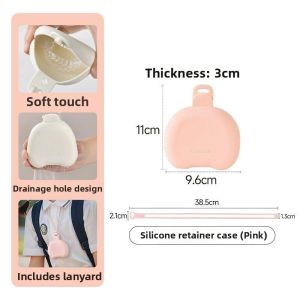 NAIFUNA | Orthodontic Invisible Brace Retainer Storage Box Portable Teeth Retainer and Denture Case