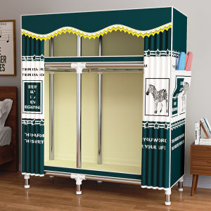 Rent-Friendly Reinforced Steel Frame Cloth Wardrobe