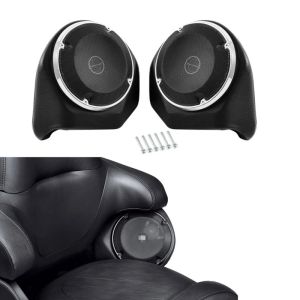 Motorcycle BackRest Tour Pack Pak 6.5 Speaker Pods for Harley Davidson Touring CVO Road King Street Ultra Electra Glide 14 Up