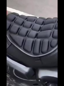 1PC 3D Air Motorcycle Seat Mat Light Thin EVA Shock‑Absorbing Pressure Relief Breathable Non‑Slip Cushion for Motorbike Riding