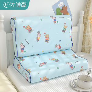 Childrens Latex Pillowcase Pure Cotton 100 Long Staple Cotton Pillow Covers Pair Single Summer Breathable Sweat Absorbent