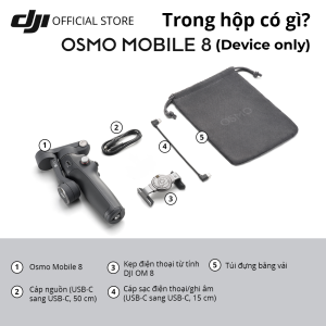[Hot] DJI Osmo Mobile 8 Gimbal điện thoại kết nối trực tiếp NFC Mô-Đun tích hợp đa chức năng xoay 360° không giới hạn (DJI OM 8)