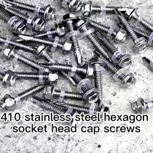 410 - Stainless steel hexagonal self-tapping screws and screws set of 50/100 pieces