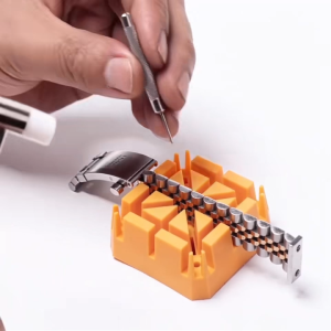Watch Strap bracelet Chain Link Holder Base Hammer Punch Repair Tool Pin Remove Adjuster Watchmaker