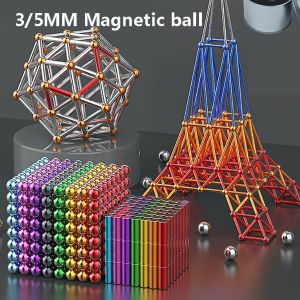5mm Neodymium Metal Magic DIY Magnetic Ball Block Construction Cube Building Toys