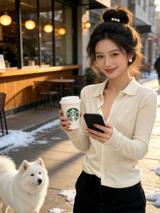 Shalldoer | Minimalist White Polo Collar Long Sleeve Knit Cardigan Spring Autumn New Design