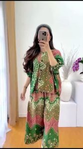 SETELAN Batik Syila CELANA PANJANG SUPER JUMBO BATIK CAP PEKALONGAN LD 130cm