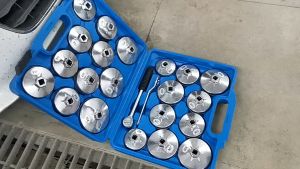 Smile Manila New 23PCS Oil Filter Cap Removal Wrench Socket Set Oil Filter Remover Wrench Universal 23PCS Socket Set Ratchet Spanner with Portable Storage Case Hand Tools With Portable Storage Case Adapter allows use with 1/2" square drive wrenches