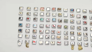 Vintage Italian Bracelet ( 1pcs ) DIY silver Collection/Stainless steel/Gelang Stainless steell Buatan Tangan Bisa Dilepas pasang