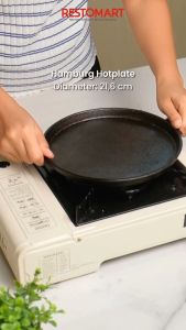 Hamburg Hotplate / Round Hot Plate + Tatakan Kayu SKITCHEN Cast Iron (2095030)(F0)