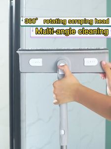 PDD Telescopic Window Squeegee Cleaner with Extension Pole Glass Cleaning Tools with 2 Washing Cloth for Indoor Outdoor Glass Cleaner Wiper for Window Multifunctional Glass Cleaning Rotatable 360° Wiper