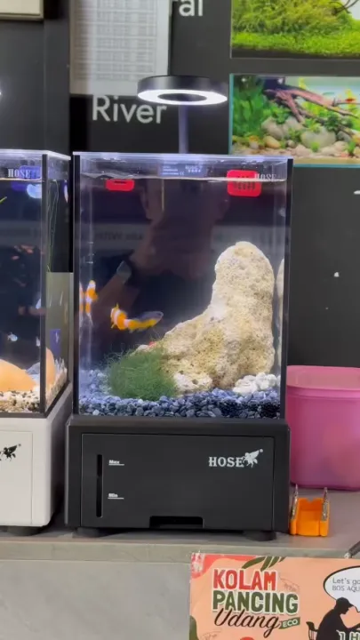 Smart Table Top Aquarium with Drawer Sumptank Freshwater / Saltwater Mini Crystal Clear Glass Tank
