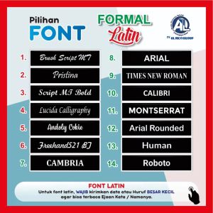 Papan Nama Name Tag Sekolah Pramuka paskibra