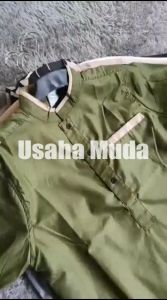 Koko Pria Lengan Panjang Wawan Matt Toyobo Baju Koko Muslim Premium Tebal Baju Koko Pria Dewasa Size Jumbo S M L XL XXL Abu Maroon Tosca Army Hitam Putih Navy Cream