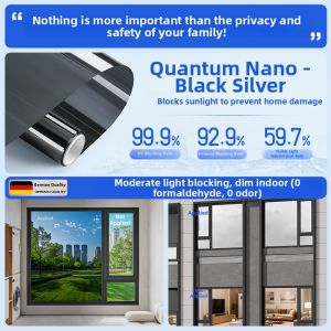 ZTION | Sunscreen Heat Insulation One-way Vision Sun Blocking Light Blocking Privacy Glass Film