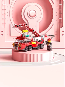 6 IN 1 City Set Police Cars Tank Fighter Truck Building Blocks Toys with Minifigures 3D Model Educational Toys for Kids