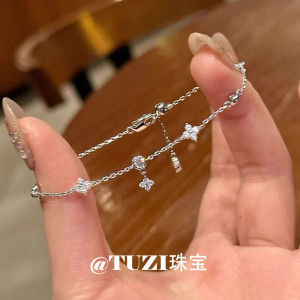 Fashionable Meteor Bubble Chain Bracelet S925 Sterling Silver Diamond Cultivated Full Sky Star Hand Jewelry Elegant Recommendation