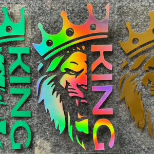Crown Lion Stickers JDM Car Body Customization Sticker Personalized Waterproof Motorcycle Reflective Decal