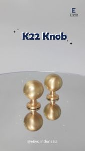 Etivo K22 Cabinet Door Knob Handle Round | Tarikan Pintu Laci Pentol Bulat