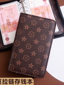 2025 New Cash Saving Book Clip Page Binder Money Holder Storage Folder Notes on Money for Youth Zipper Closure Long Wallet