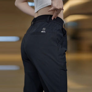 Mens Casual Straight Leg Pants Summer Thin Milk Ice Silk Lightweight Breathable Business Trousers Comfortable Straight Tube