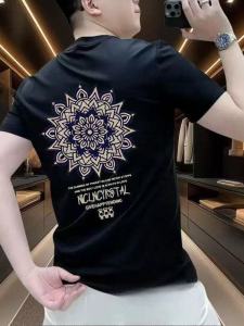 Áo Thun Nam Tay Ngắn in Họa Tiết Mùa Hè Mới Thời Trang Cổ Tròn Dáng Ôm Thoáng Khí Thoải Mái Cotton Phong Cách Thường Ngày