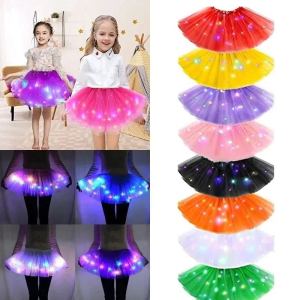 Light Up Tutu Skirt Cosplay Costume Girls Short Skirt Glow Party Skirt LED Skirt