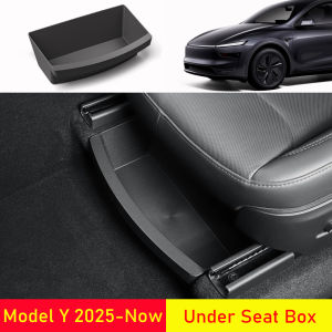 For Tesla New Model Y 2025 Juniper Launch Under Seat Storage Box Case Car Seat Organizer Vehicle Underseat Drawer Tray Accessory