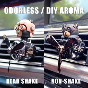 Odorless DIY perfume ornament airplane pilot bear car air freshener decoration accessories aroma vent clip fragrant diffuser men