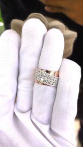 Cincin Berlian Rose Gold Semanggi Wanita - SMG 10456