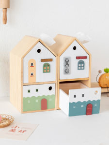 กล่องกระดาษทิชชู่ตั้งโต๊ะ บ้านเล็ก กล่องเก็บกระต่ายแกะ ตกแต่งเด็ก ของขวัญ อุปกรณ์ตกแต่งบ้าน ดีไซน์สร้างสรรค์และสนุกสนาน