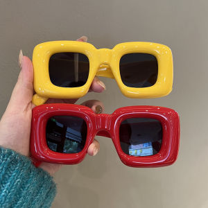 Funny Fun Inflatable Cute Square Sunglasses Female Ins Internet Influencer Fashionmonger Street Shot Glasses Male Personalized Sunglasses