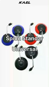 Kaca Spion Standar Model Scoopy Karbu FI eSP Gagang Chrome Bisa Untuk Motor Honda Kanan Kiri Drat Kanan Beat FI eSP Street Sporty Pop/Vario 110-125 Techno/Grand/Spacy/Supra X 125 Fit New/Revo Absolute/Blade Merah-Biru-Hitam-Putih