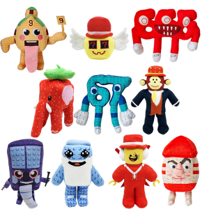New Steal A Brainrot Game Plush Funny No. 9 No. 67 Plush Tongue Spitting Handheld Number 9 Stuffed Digital Doll Toy Soft Gift