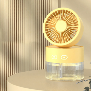 Mini Desktop Spray Fan USB Charging Small Fan Air Conditioner Humidifier Office Dormitory Bed 2298 Pure Color Popular Elements