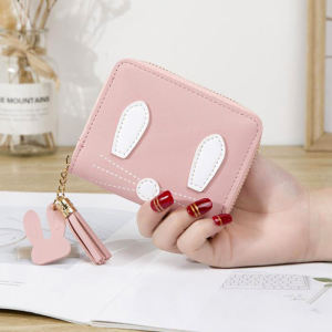 Creative Miniature Womens Wallet Zipper Style Compact Elegant Multi-functional Adorable Short Shape PU Leather Wallet